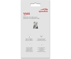 Speedlink Vias Nano Usb Bluetooth adapteris Pc - Usb Bluetooth 5.0 raktas kompiuteriui, nešiojamam kompiuteriui, belaidis duomenų mainai iki 3 Mbps, juodas