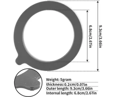 Spesh 10 silikoninių sandarinimo žiedų rinkinys, sandarinimo žiedas 68 x 94 mm stiklainiams, nepralaidūs sandarinimo žiedai, stiklainių sandarinimo žiedai