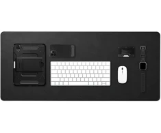 Spigen Desk Mat Velo Vegan Pu Leather Xxl pelės kilimėlis su neslystančiu guminiu pagrindu - juodas