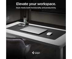Spigen Desk Mat Velo Vegan Pu Leather Xxl pelės kilimėlis su neslystančiu guminiu pagrindu - juodas