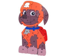 Spin Master Medinės dėlionės raidės skaičiai šuo oranžinis pasaka Paw Patrol Zuma