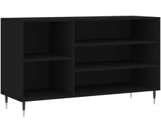 Spintelė batams, juodos spalvos, 102x36x60cm, apdirbta mediena