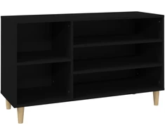 Spintelė batams, juodos spalvos, 102x36x60cm, apdirbta mediena