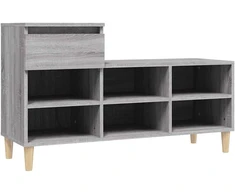Spintelė batams, pilka ąžuolo, 102x36x60cm, apdirbta mediena