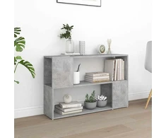 Spintelė knygoms, betono pilka, 100x24x63cm, apdirbta mediena