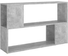 Spintelė knygoms, betono pilka, 100x24x63cm, apdirbta mediena