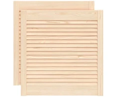 Spintelės durelės, 2vnt., 61,5x59,4cm, pušis, žaliuzių dizaino