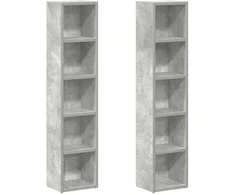 Spintelės kompaktiniam diskam, 2vnt., pilkos, 21x16x93,5cm, MDP