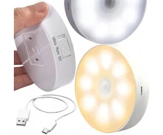 Spintos šviestuvas su judesio davikliu, 8 led lemputės, šilta ir šalta spalva