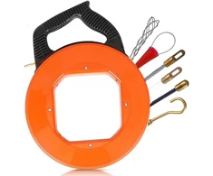 Spiralinis kabelio įtraukimo įrankis 70m su 6 adapteriais