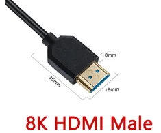Spiralinis kabelis, 8k Hdmi 2.1 versijos kabelis, Ultra Hd Hdmi jungtis iš tėčio į tėtį prailginimo kabelis, 90 laipsnių kampu aukštyn Hdmi 48gbps kabelis palaiko 8k@60hz, 4k@120hz monitoriui