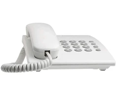 Spiralinis telefono laidas Rj9 (4p4c), 1.2m, baltas