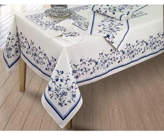 Spode Avanti Linens stačiakampė staltiesė virtuvės dekoravimui mėlyna Portofino