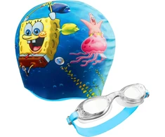 Spongebob Squarepants plaukimo kepuraitė ir akiniai nuo uv spindulių vaikų rinkinys - plaukimo reikmenys
