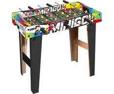 Sport1 mini futbolo vartai su kojelėmis, skirti žaisti patalpose - futbolas patalpose - mdf stalo futbolas - dydis 69 x 37 x 65 cm - 6 kortelių skirtukai - rezultatai ir kamuoliai įtraukti, įvairių spalvų