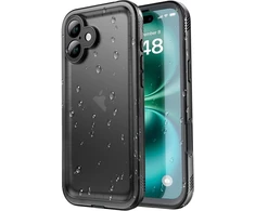 Sportlink dėklas, skirtas iphone 16, atsparus vandeniui - 360 laipsnių apsauginis dėklas lauke, kameros apsauga, ekrano apsauga [kameros valdymas] [ip68 atsparus vandeniui] [6ft smūgiams atsparus kietas dėklas] armour dėklas, juodas, 6.1