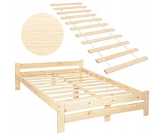 Springos Dvigulė lova 200x160cm šviesiai ruda medinė su rėmu 2 asmenims 200kg