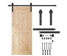 Springos stumdomų durų sistema barn door loft modern juodas komplektas 183cm