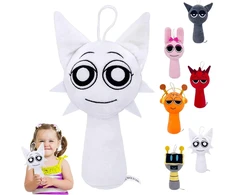 Sprunki pliušinis žaislas, 20 cm / 7.87 colio Sprunki minkštas žaislas, Sprunki Wenda pliušinis žaislas, Sprunki pliušiniai žaislai berniukams mergaitėms ir Sprunki gerbėjams gimtadienio dovana, dovanos klasiokams