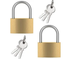 Spyna su raktu 30 mm, mažos spynos su raktų rinkiniu, 2 mini lagamino spynos su raktu lagaminams, spintelėms