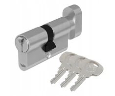 Spynos cilindras su rankenėle durims 70g/55 nikeliuotas, Yale Assa Abloy