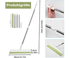 Squeegee Bottom, 120 cm vandens valytuvas grindims, dušo valytuvas, dušo valytuvas ilgu kotu, langų valytuvas su rankena, vandens valytuvas, dušo valytuvas (žalias)