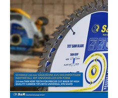 S&amp;r Diskinio pjūklo diskų rinkinys medienai, 2 vnt., 255mm