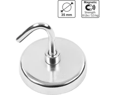 S&amp;r Magnetinių kabliukų rinkinys, 5 vnt., stiprus magnetinis kabliukas virtuvei, biurui, vonios kambariui, garažui, įrankiams, dirbtuvėms, magnetinis kabliukas, 35 mm magnetinis pagrindas