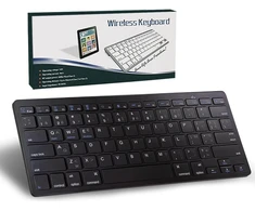Srayg belaidė bluetooth mini klaviatūra Azerty prancūzų kalba, lengva, tyli, kompaktiška, itin plona, nešiojama, skirta Mac, Ipad, planšetiniam kompiuteriui, telefonui, Ios, Android, Chrome, Windows, juoda