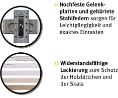 Stabila Series 600 medinė sulankstoma liniuotė raudona, ilgaamžė ir lygi, 01134