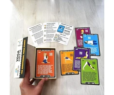 Stack 52 jogos pratimų kortelės: sukurtos sertifikuoto jogos mokytojo, su vaizdo instrukcijomis, pradedantiesiems ir pažengusiems, gerina fizinę formą ir lankstumą (mega pakuotė)