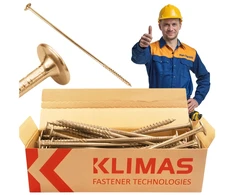 Staliaus medvaržčiai medienai 6x240 lėkšteliniai torx 100vnt Wkcp-06240 Klimas