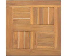Stalviršis, 40x40x2,5cm, tikmedžio masyvas, kvadratinis