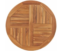 Stalviršis, 80cm, tikmedžio medienos masyvas, apskritas, 2,5cm