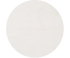 Stalviršis, baltas, 40x3cm, pušies medienos masyvas, apskritas