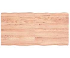 Stalviršis, šviesiai rudas, 120x60x(2-6) cm, medienos masyvas