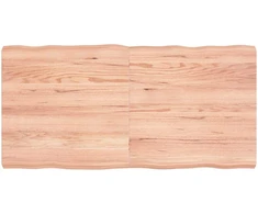 Stalviršis, šviesiai rudas, 120x60x(2-6) cm, medienos masyvas