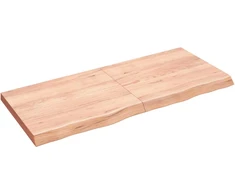 Stalviršis, šviesiai rudas, 140x60x(2-6) cm, medienos masyvas