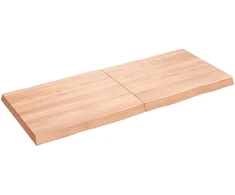 Stalviršis, šviesiai rudas, 140x60x(2-6) cm, medienos masyvas