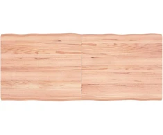 Stalviršis, šviesiai rudas, 140x60x(2-6) cm, medienos masyvas