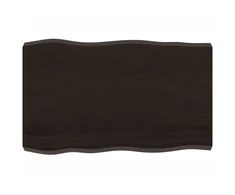 Stalviršis, tamsiai ruda, 80x50x(2-6) cm, medienos masyvas