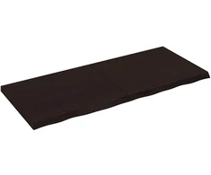 Stalviršis, tamsiai rudas, 120x50x(2-4) cm, ąžuolo masyvas