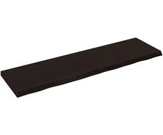 Stalviršis, tamsiai rudas, 180x50x(2-6) cm, ąžuolo masyvas