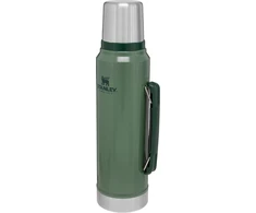 Stanley Classic Legendary Termosas, 1 L, palaiko karštą arba šaltą 24 valandas, nerūdijančio plieno termosas, be Bpa, galima plauti indaplovėje, Hammertone Žalias