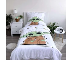 Star Wars The Mandalorian Baby Yoda patalynės užvalkalų komplektas 140 x 200 + 70 x 90 cm