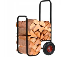 Starke vežimėlis stovas malkoms, 100 kg, pripučiami ratai, plienas