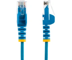Startech.com 2,5 m cat6 kabelis - plonas cat6 pataisos kabelis - mėlynas - rj45 jungtys be užkabinimo - gigabitinis eterneto kabelis - 28 awg