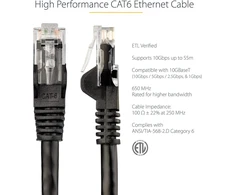 Startech.com 2m Cat6 Utp Rj45 tinklo kabelis, juodas
