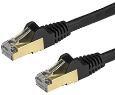 Startech.com Cat6a tinklo kabelis, 1.5 m, 10 Gbps, juodas