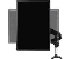 Monitorius Startech.com Stalinis monitoriaus laikiklis, monitoriaus laikiklis Vesa 32"/49" itin plataus ekrano 8kg, vieno monitoriaus laikiklis, reguliuojamas aukštis / lankstus, C spaustukas arba varžtas (armpivote2)